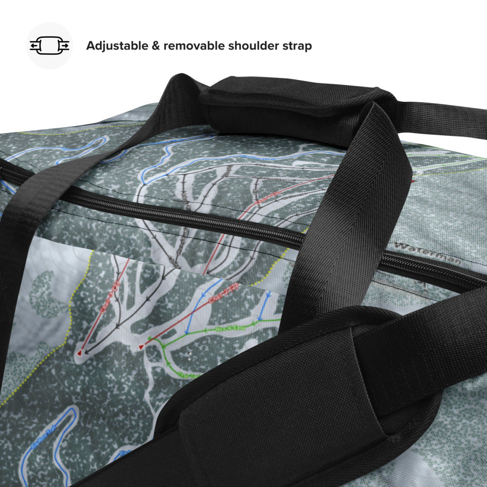 Mt Waterman, California Ski Trail Map Duffle Bag - Powderaddicts