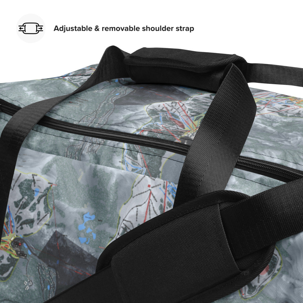 Palisades Tahoe, California Ski Trail Map Duffle Bag - Powderaddicts