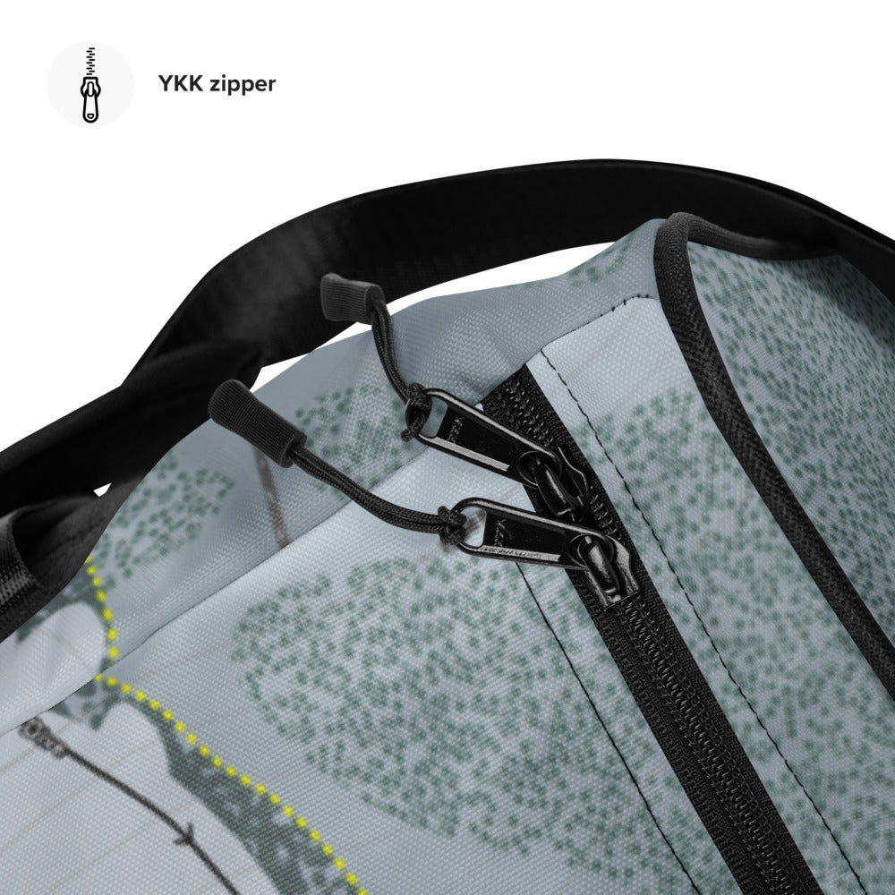 Soda Springs, California Ski Trail Map Duffle Bag - Powderaddicts