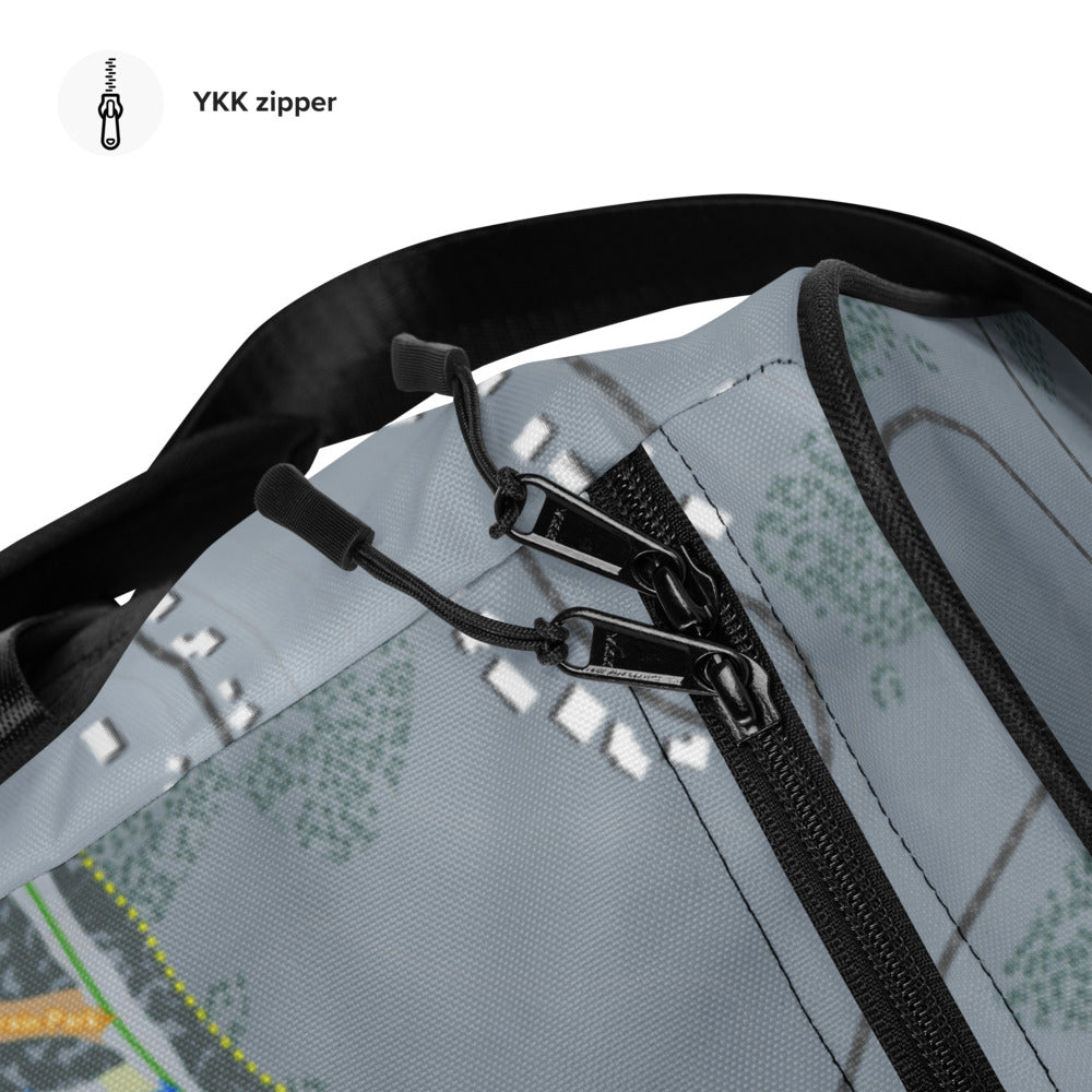 Tahoe Donner, California Ski Trail Map Duffle Bag - Powderaddicts