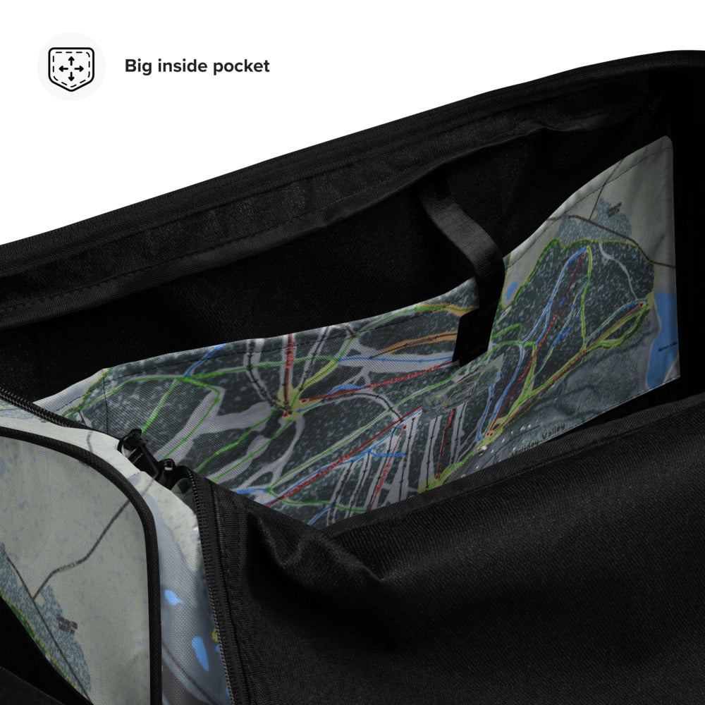 Holiday Valley, New York Ski Trail Map Duffle Bag - Powderaddicts