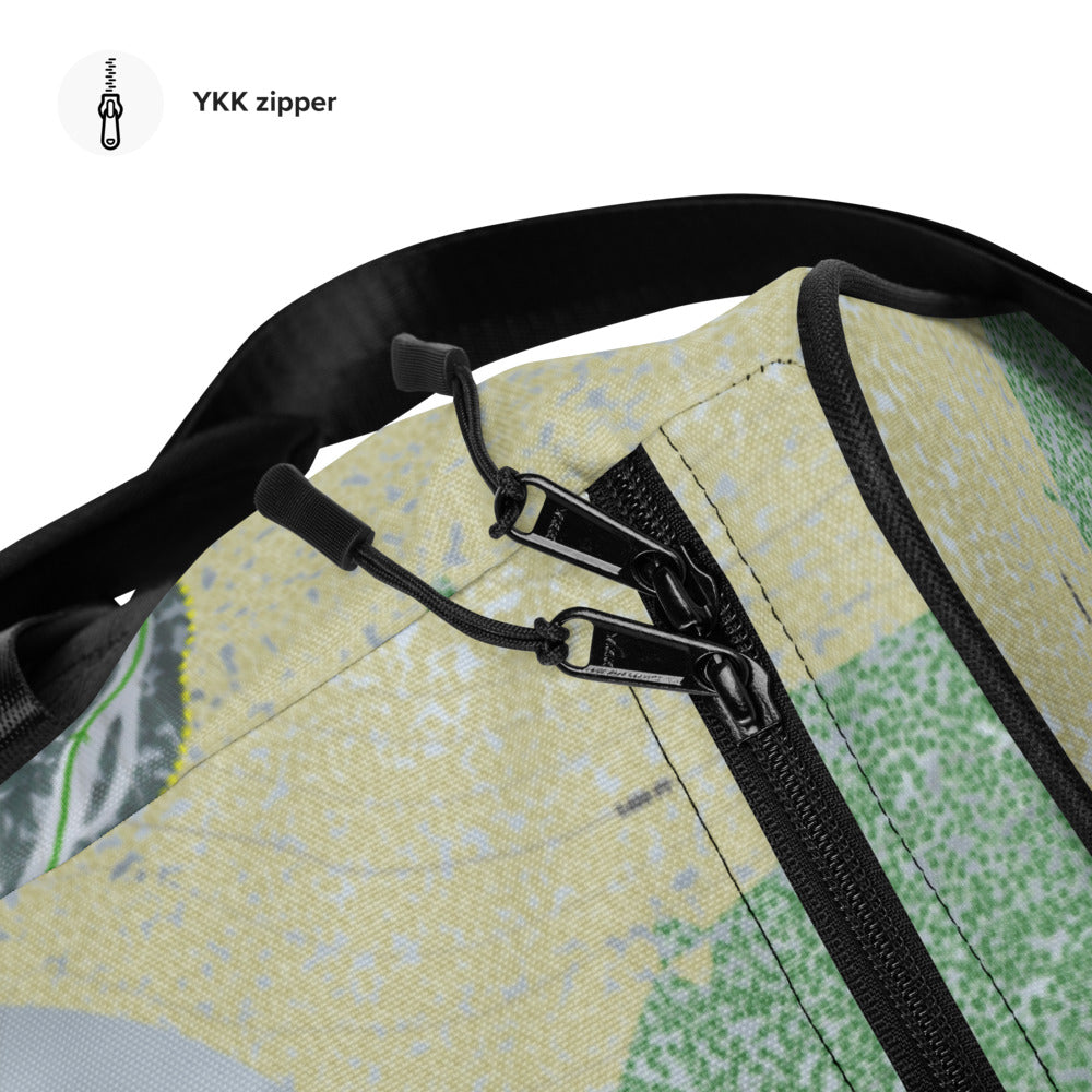 Porcupine Mountains, Michigan Ski Trail Map Duffle Bag - Powderaddicts