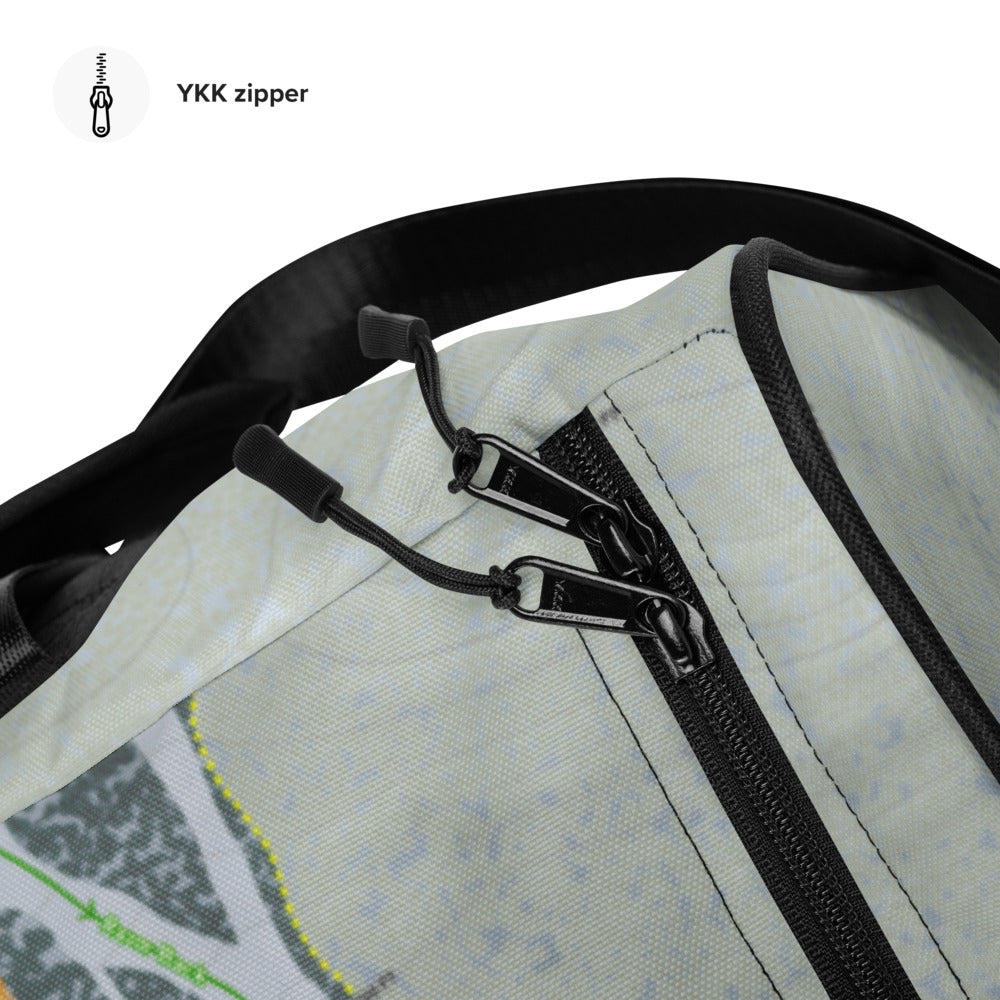 Labrador Mountain, New York Ski Trail Map Duffle Bag - Powderaddicts