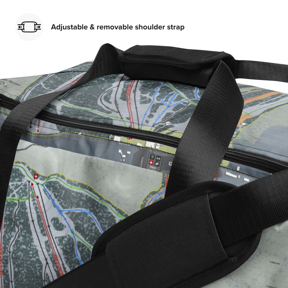 Labrador Mountain, New York Ski Trail Map Duffle Bag - Powderaddicts