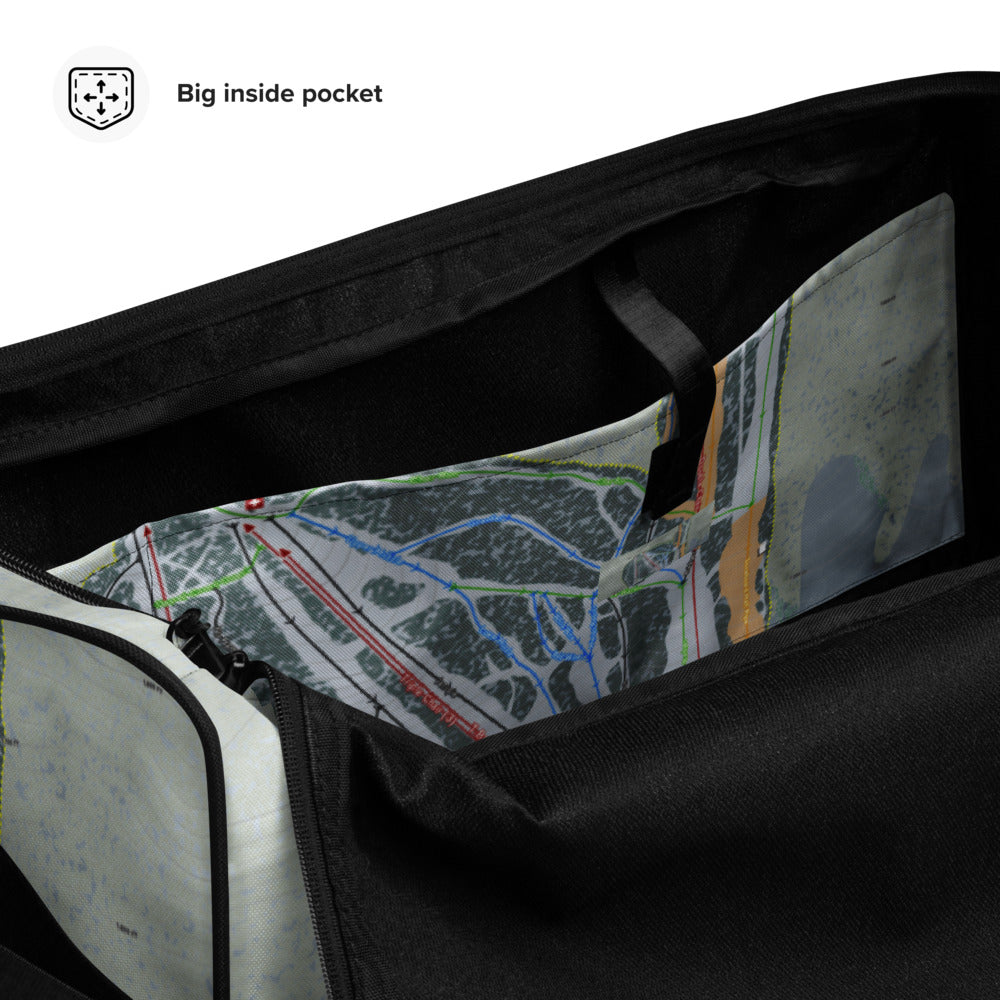 Labrador Mountain, New York Ski Trail Map Duffle Bag - Powderaddicts