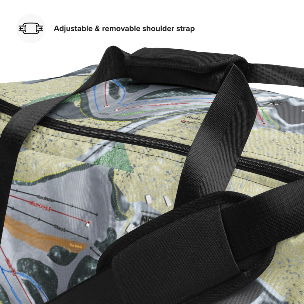 Swiss Valley, Michigan Ski Trail Map Duffle Bag - Powderaddicts