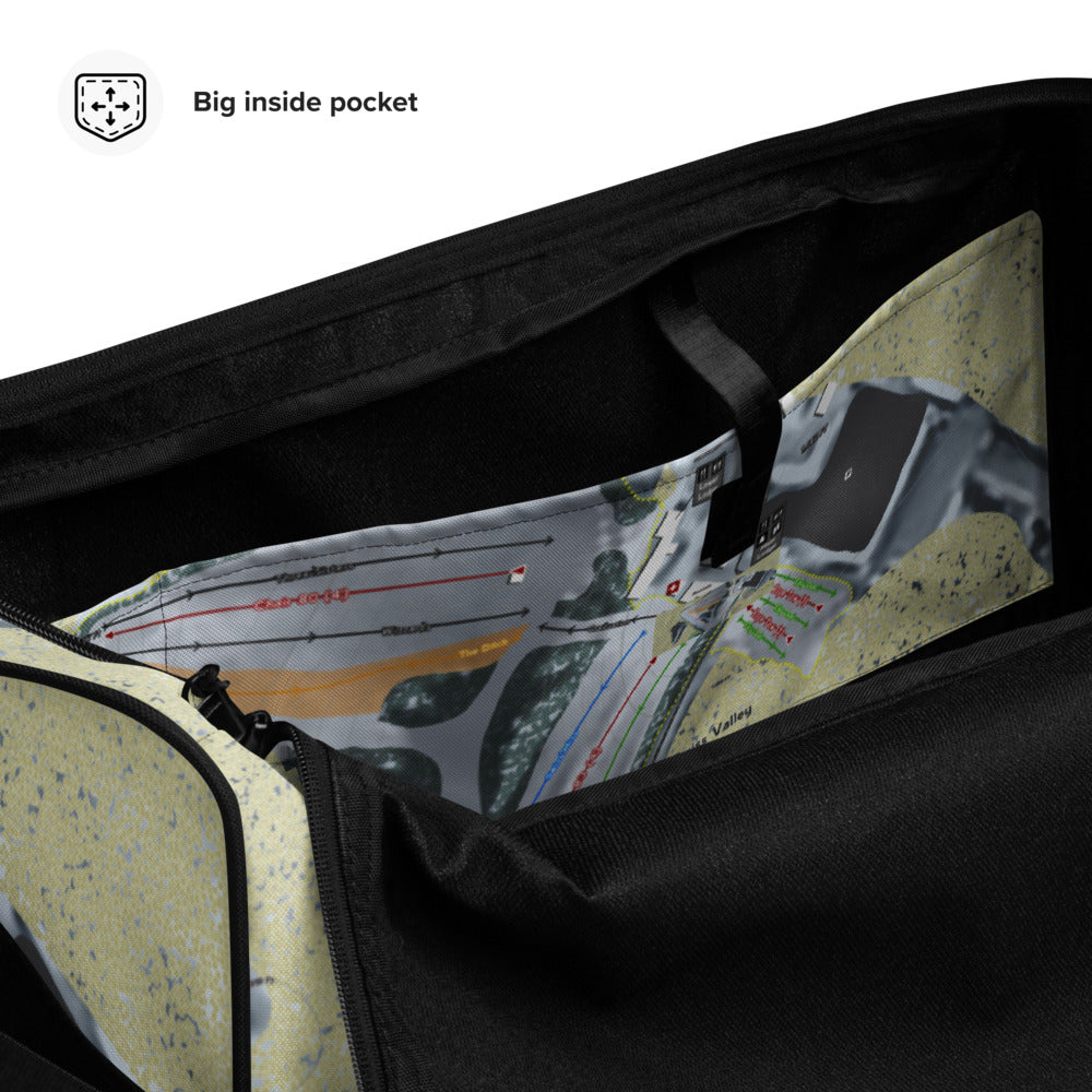 Swiss Valley, Michigan Ski Trail Map Duffle Bag - Powderaddicts