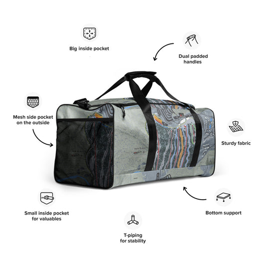 Jack Frost, Pennsylvania Ski Trail Map Duffle Bag - Powderaddicts