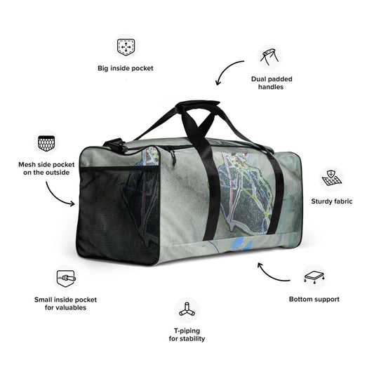 Laurel Mountain, Pennsylvania Ski Trail Map Duffle Bag - Powderaddicts