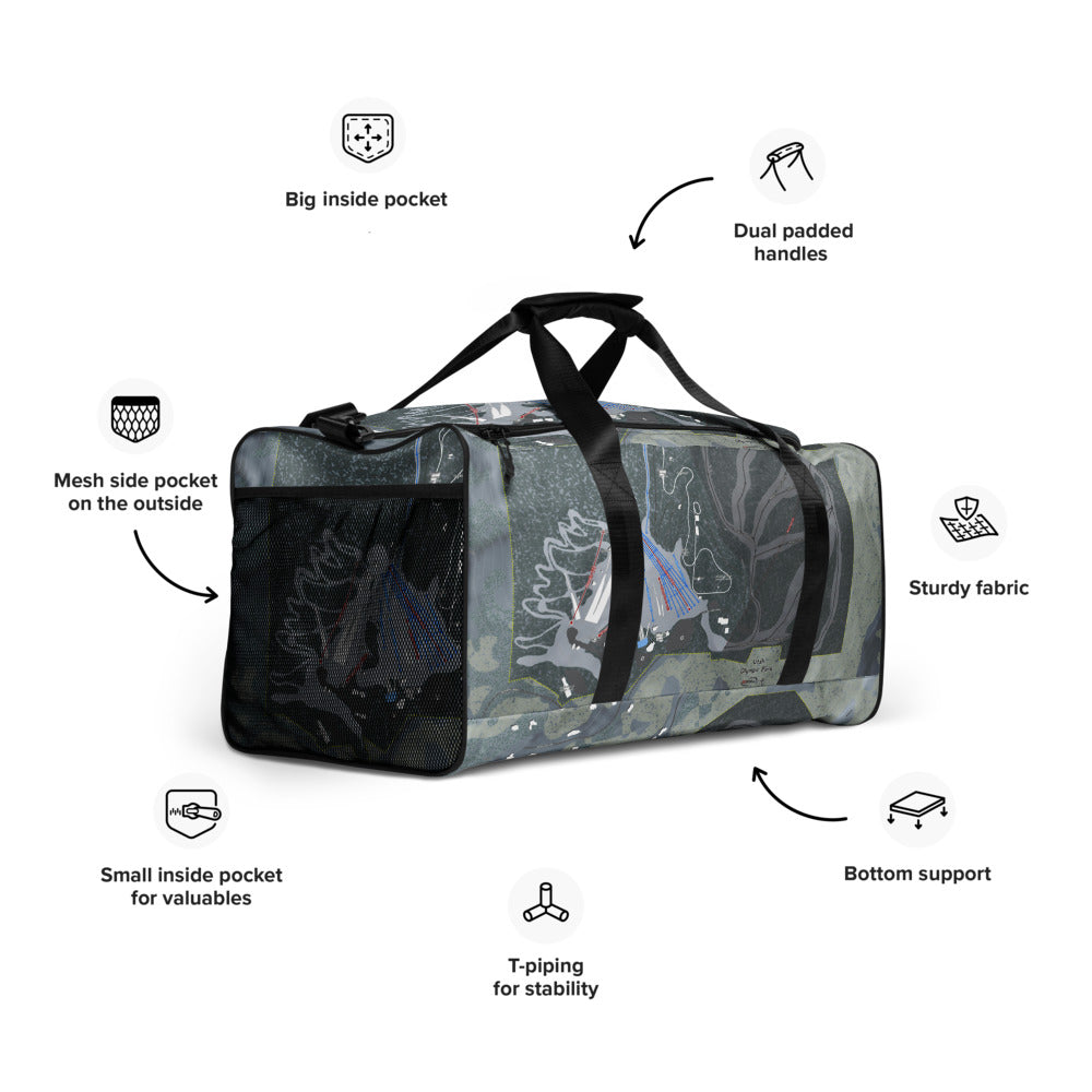 Utah Olympic, Utah Ski Trail Map Printed Duffle Bag - Powderaddicts