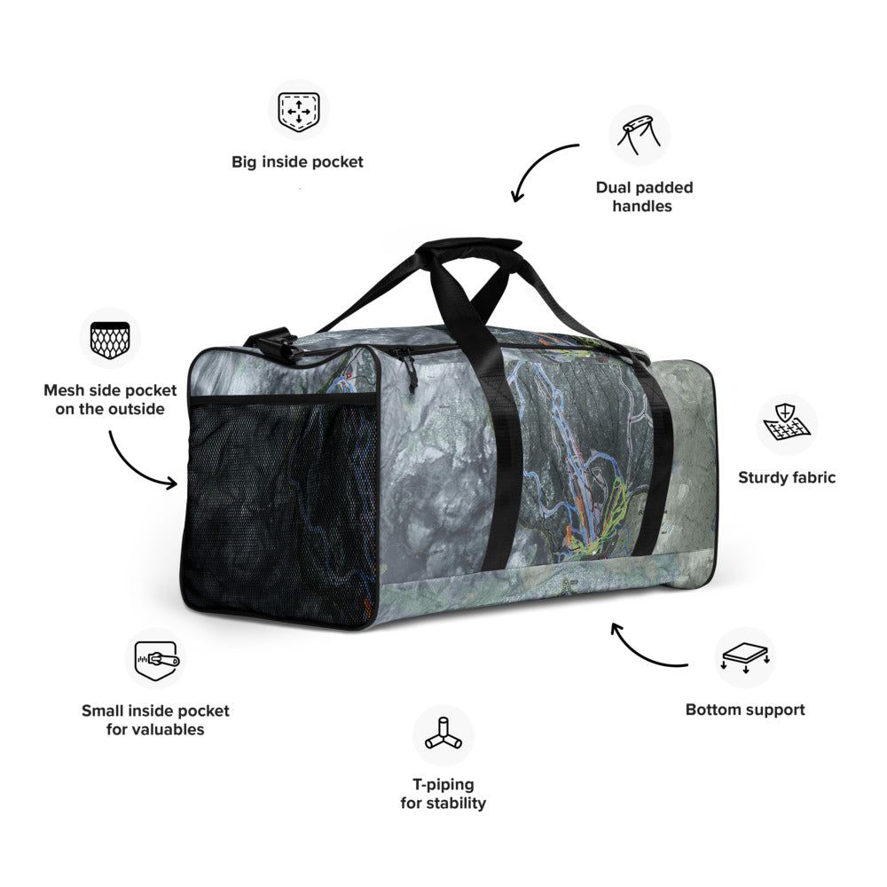 Black Mountain, Maine Ski Trail Map Duffle Bag - Powderaddicts