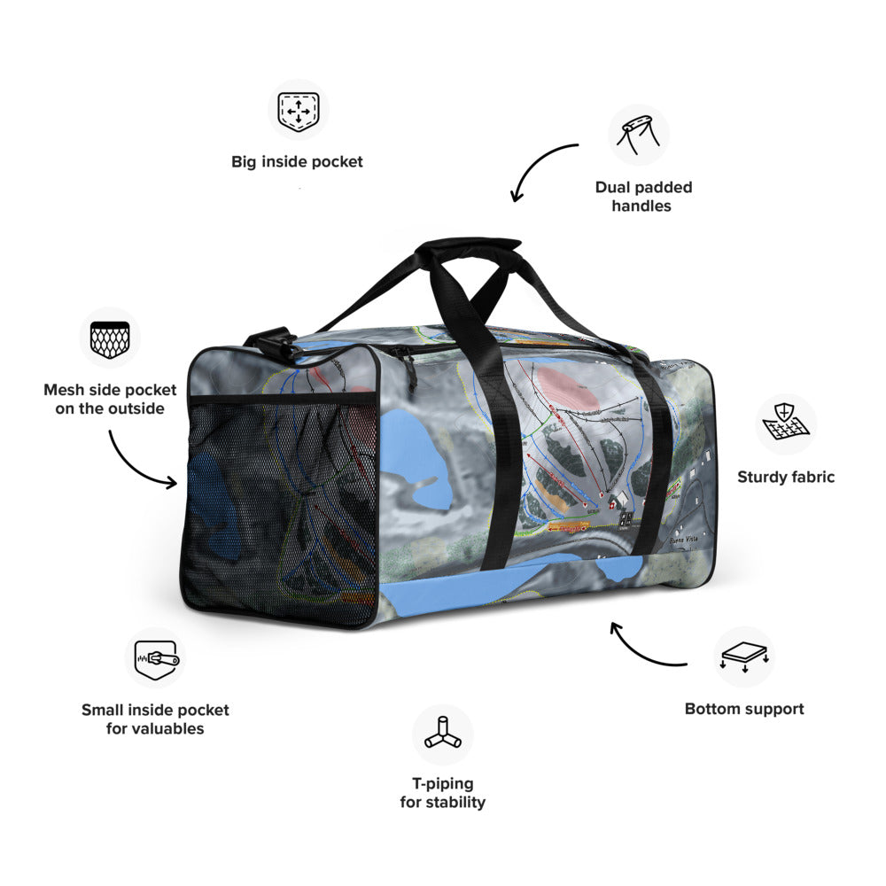 Buena Vista, Minnesota Ski Trail Map Duffle Bag - Powderaddicts