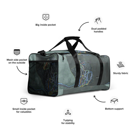 Sipapu, New Mexico Ski Trail Map Duffle Bag - Powderaddicts