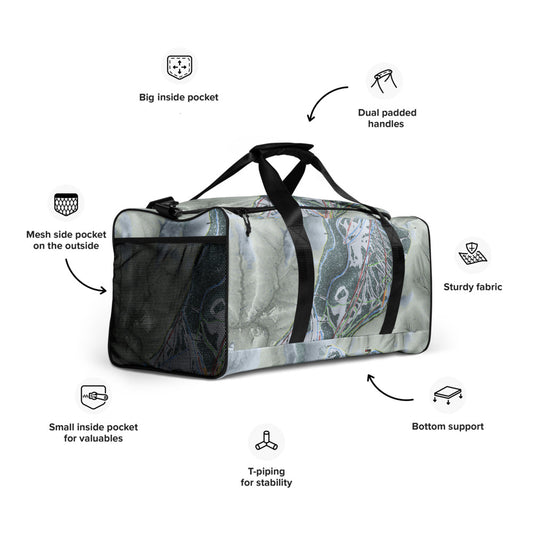 Ski Apache, New Mexico Ski Trail Map Duffle Bag - Powderaddicts