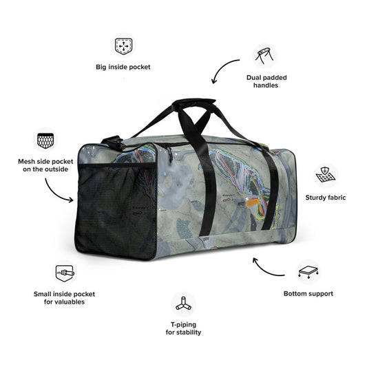Winterplace, West Virginia Ski Trail Map Duffle Bag - Powderaddicts