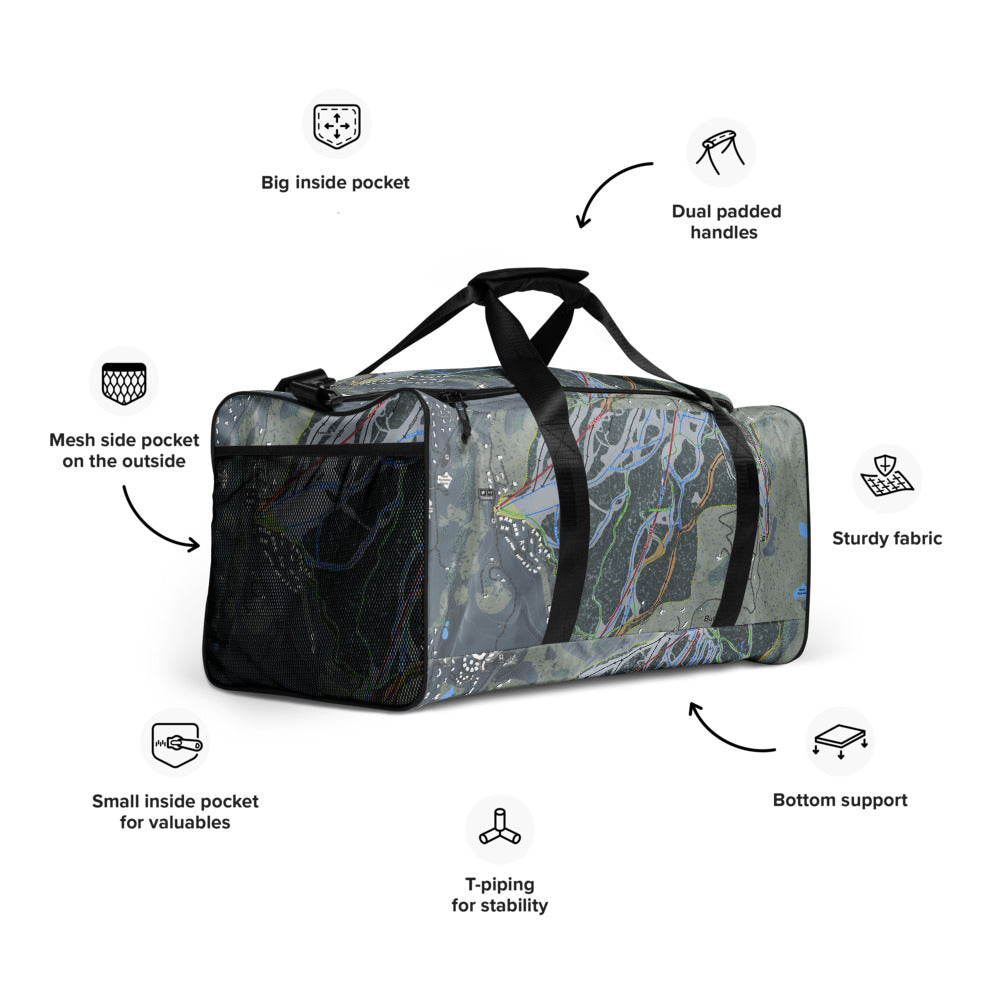 Buttermilk, Colorado Ski Trail Map Duffle Bag - Powderaddicts
