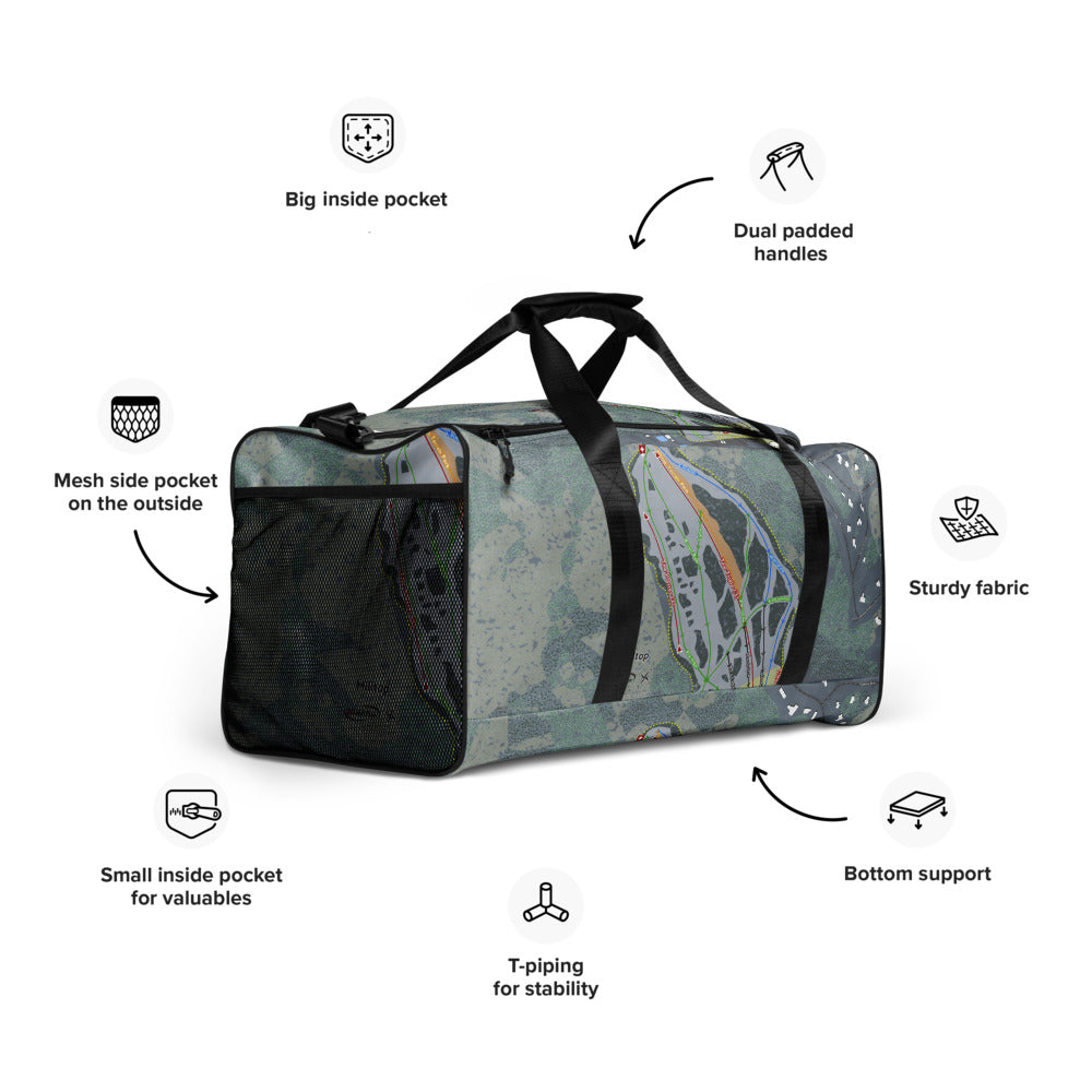 Hilltop, Alaska Ski Trail Map Duffle Bag - Powderaddicts