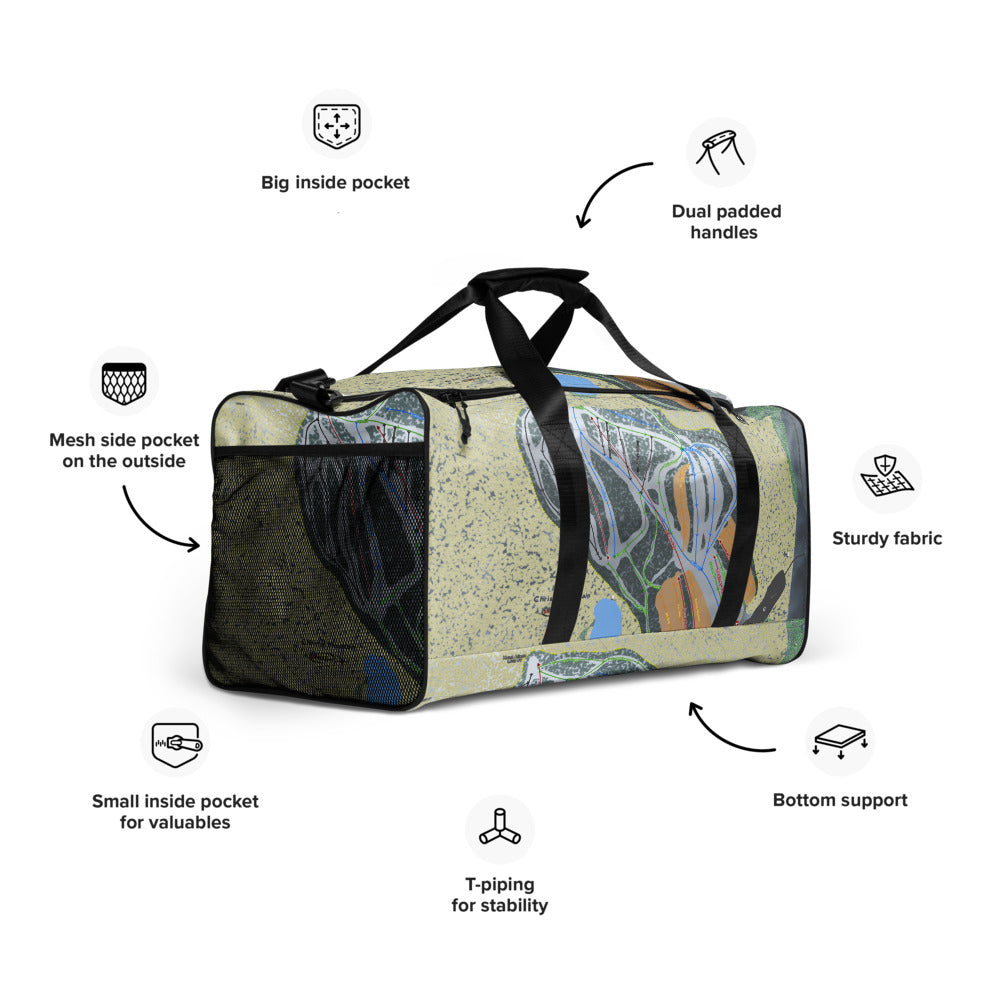 Christie, Wisconsin Ski Trail Map Duffle Bag - Powderaddicts