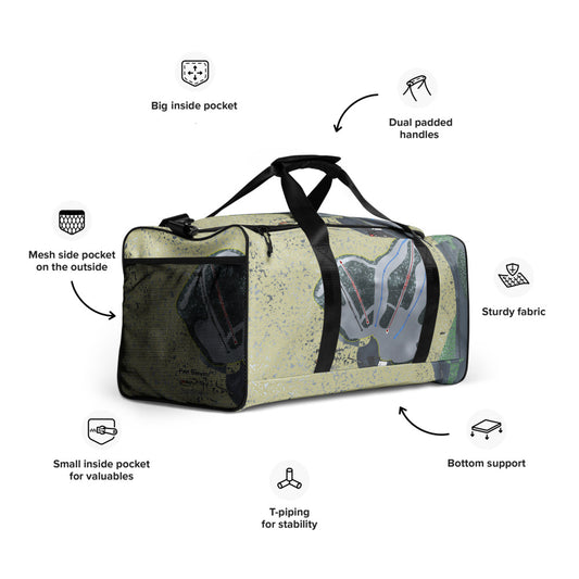 Paul Bunyan, Wisconsin Ski Trail Map Duffle Bag - Powderaddicts