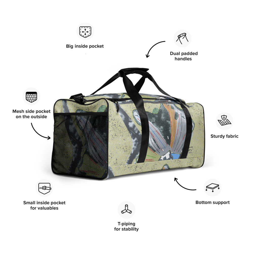 Boston Mills, Ohio Ski Trail Map Duffle Bag - Powderaddicts
