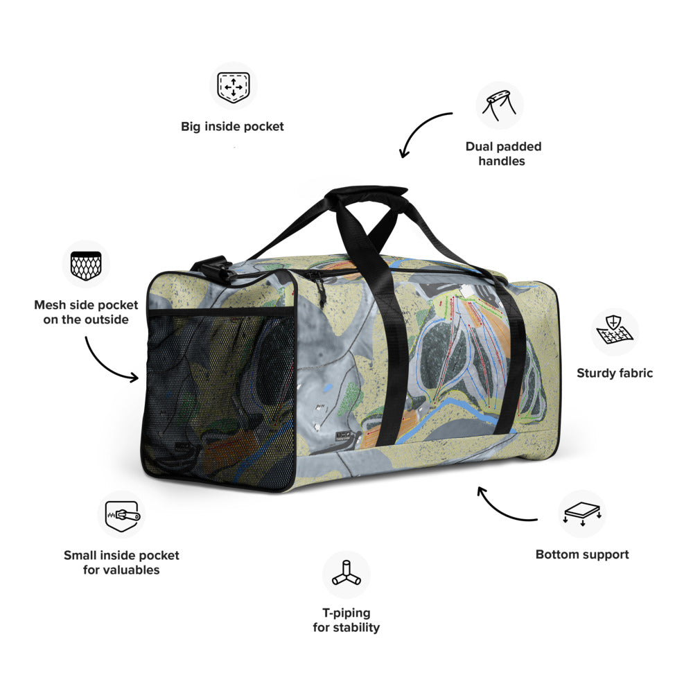 Paoli Peaks, Indiana Ski Trail Map Duffle Bag - Powderaddicts