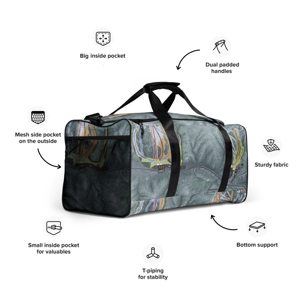 Mountain High, California Ski Trail Map Duffle Bag - Powderaddicts