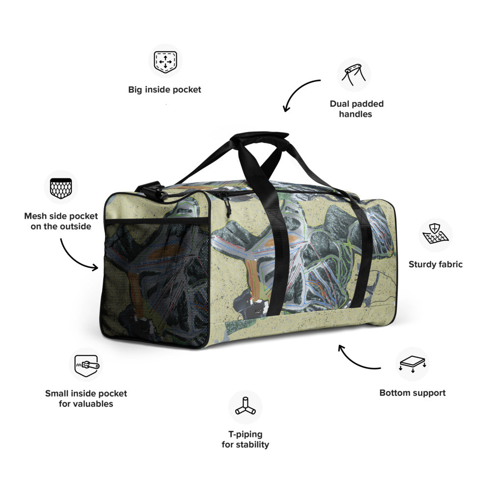 Nub's Nob, Michigan Ski Trail Map Duffle Bag - Powderaddicts