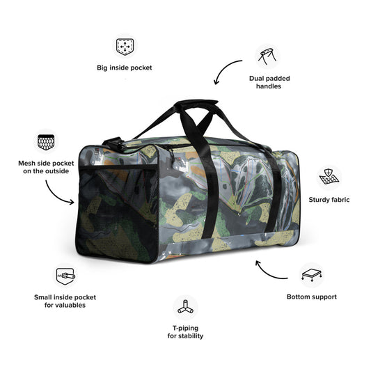 Otsego, Michigan Ski Trail Map Duffle Bag - Powderaddicts