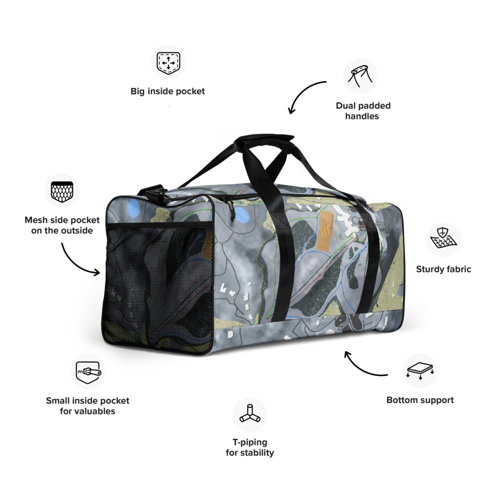 Shanty Creek Summit Mtn, Michigan Ski Trail Map Duffle Bag - Powderaddicts