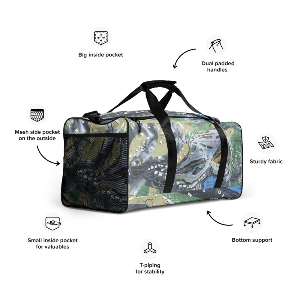 The Homestead, Michigan Ski Trail Map Duffle Bag - Powderaddicts
