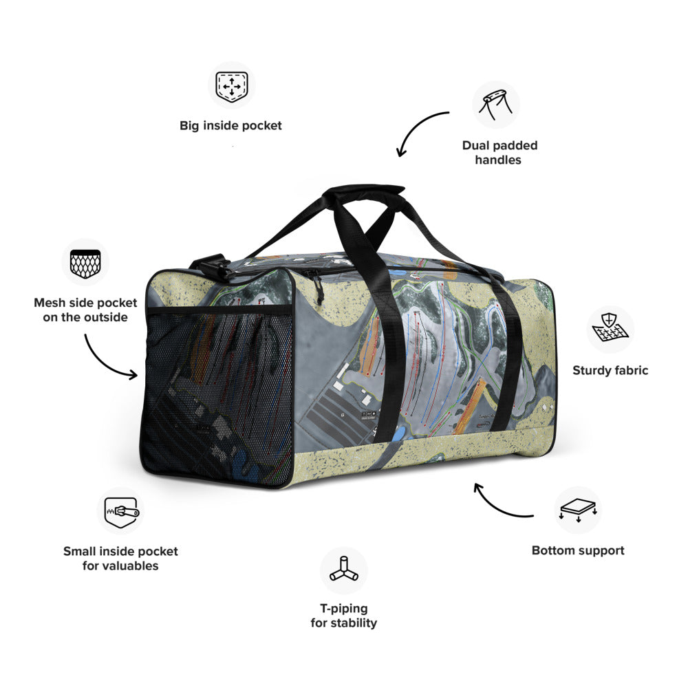 Timber Ridge, Michigan Ski Trail Map Duffle Bag - Powderaddicts