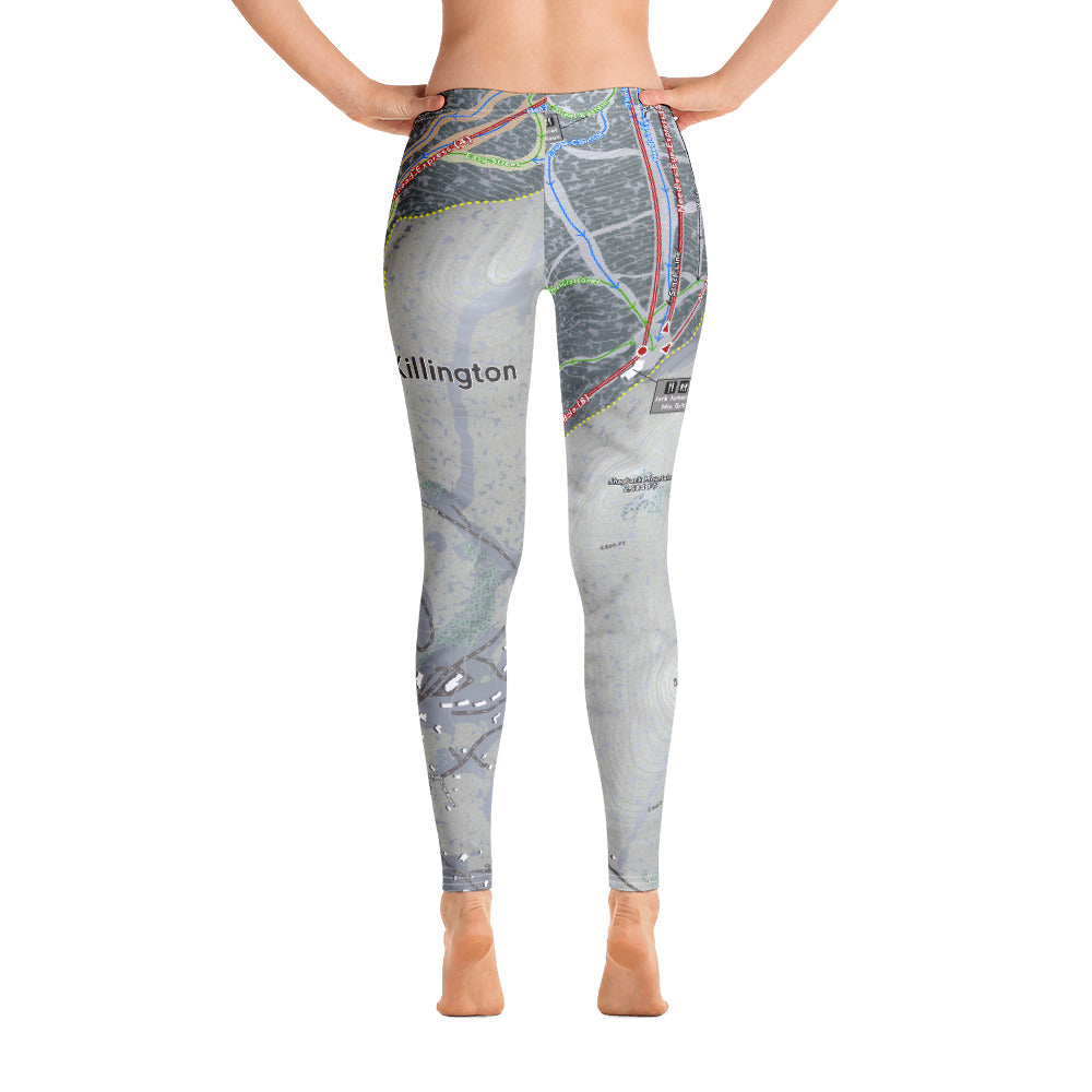 Killington, Vermont Ski Trail Map - Women&#39;s Base Layer Bottoms - Powderaddicts