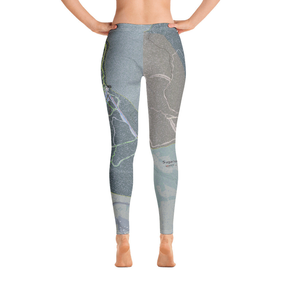 Sugarloaf, Maine Ski Trail Map - Women's Base Layer Bottoms - Powderaddicts