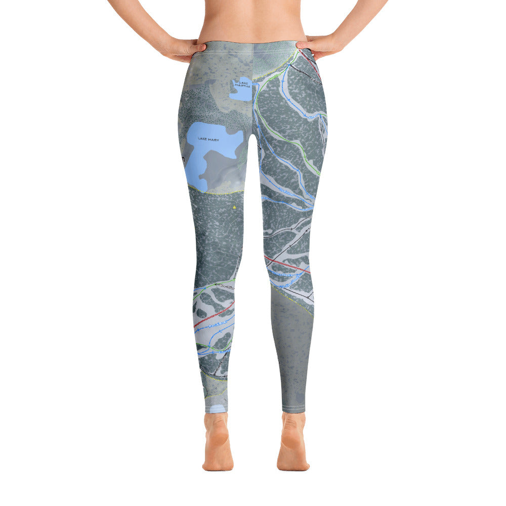 Brighton, Utah Ski Trail Map - Women's Base Layer Bottoms - Powderaddicts