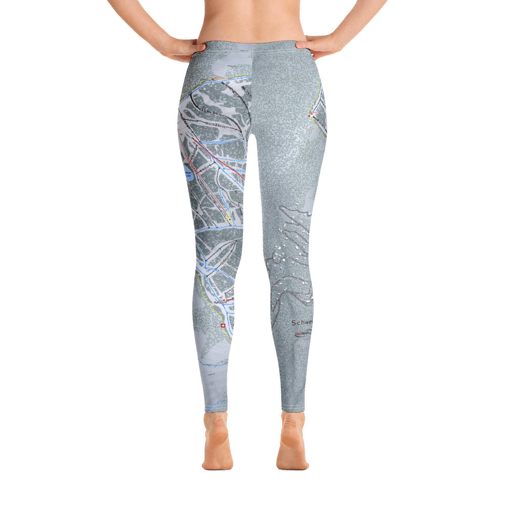 Schweitzer, Idaho Ski Trail Map - Women's Base Layer Bottoms - Powderaddicts