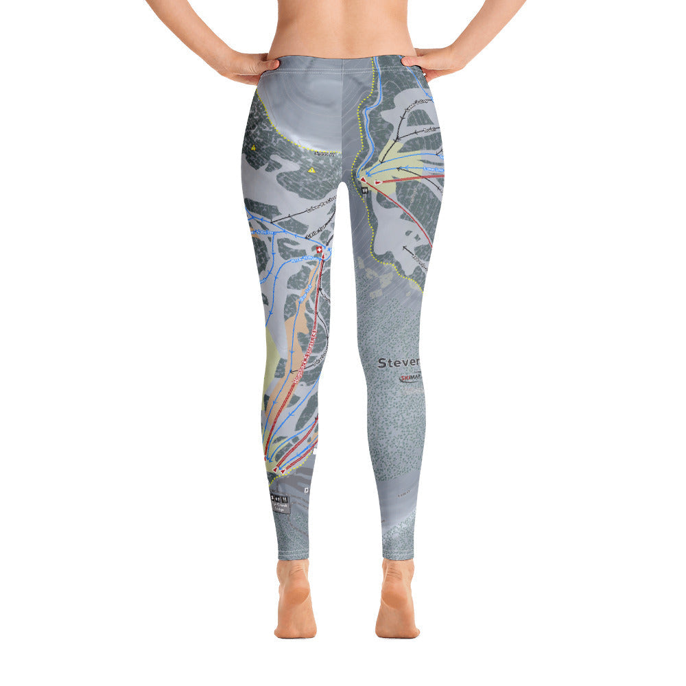 Stevens Pass, Washington Ski Trail Map - Women&#39;s Base Layer Bottoms - Powderaddicts