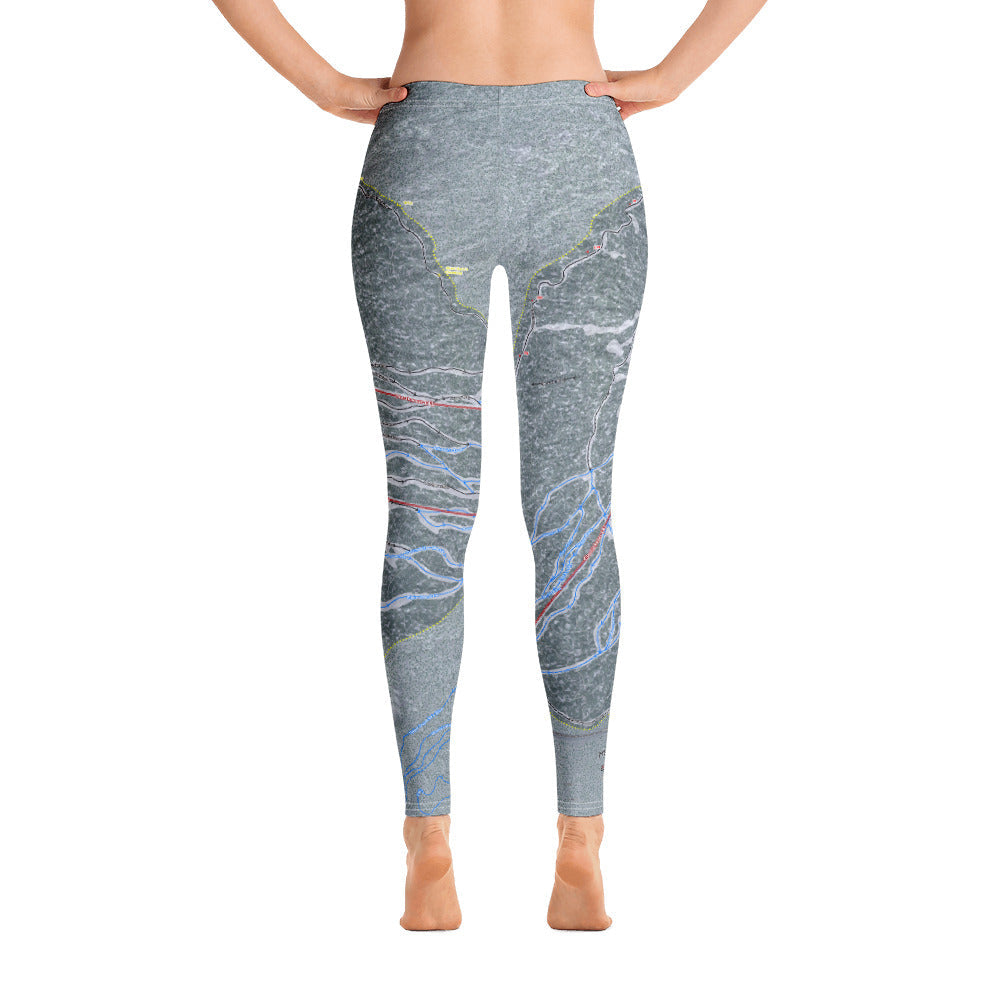 Mt Bachelor, Oregon Ski Trail Map - Women's Base Layer Bottoms - Powderaddicts