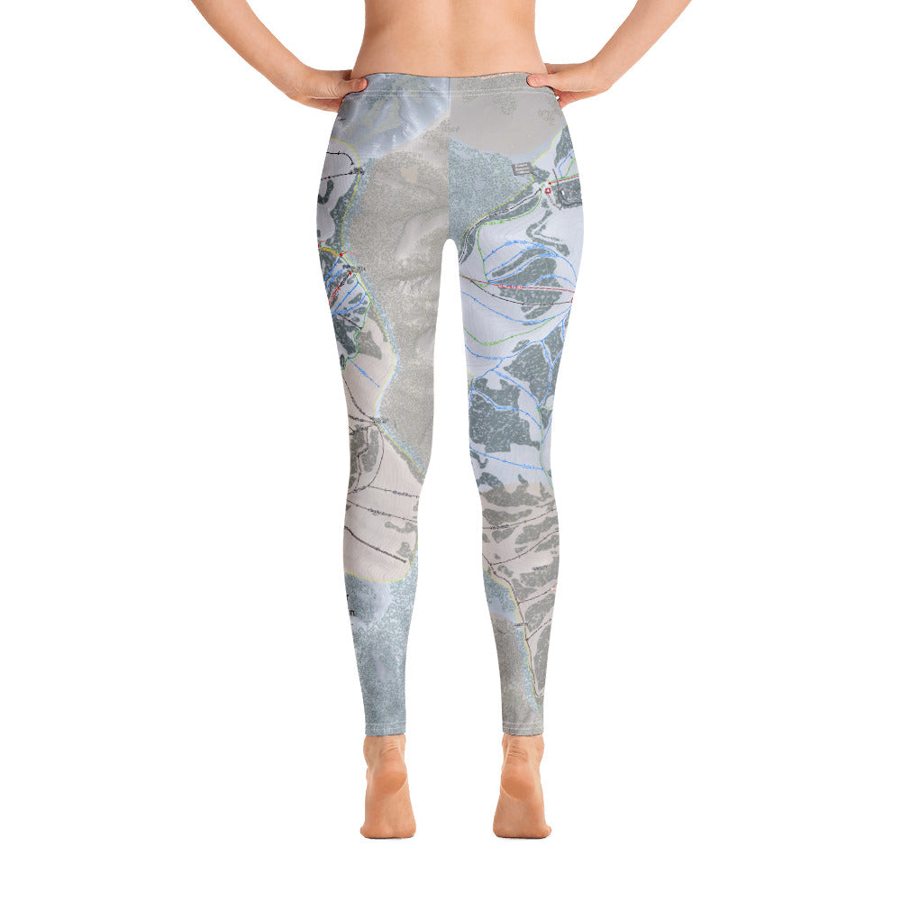 Powder Mountain, Utah Ski Trail Map - Women's Base Layer Bottoms - Powderaddicts