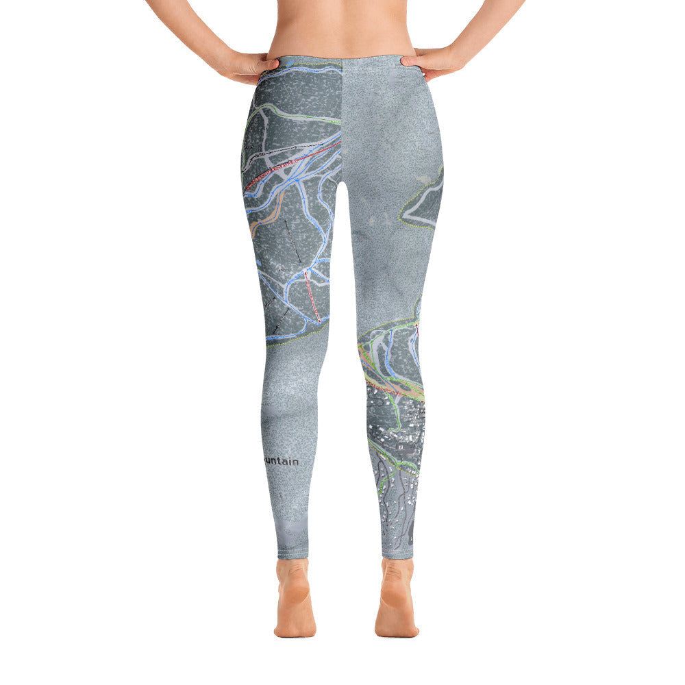 Whitefish Mountain, Montana Ski Trail Map - Women's Base Layer Bottoms - Powderaddicts