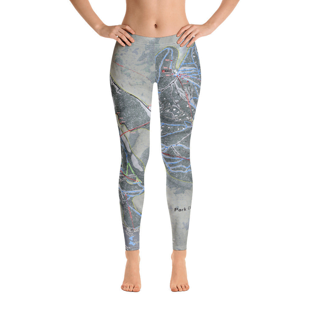 Park City, Utah Ski Trail Map - Women&#39;s Base Layer Bottoms - Powderaddicts