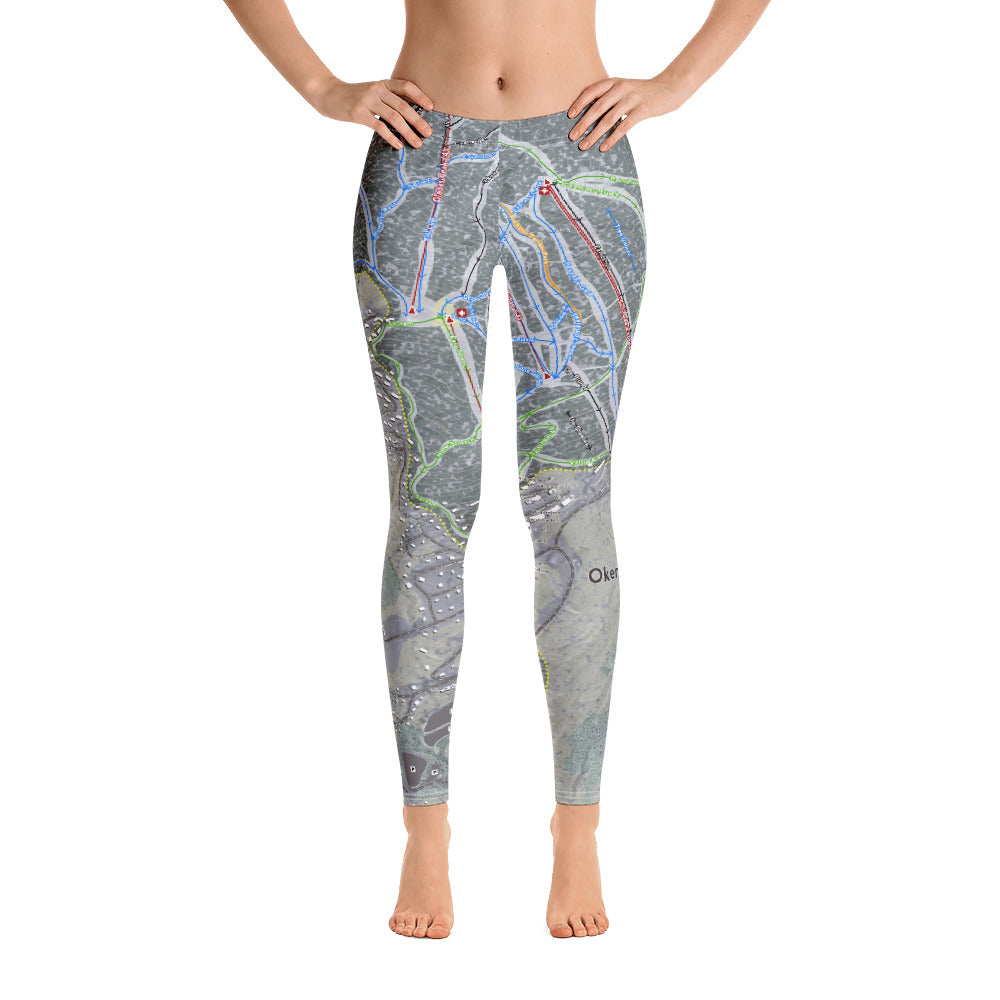 Okemo, Vermont Ski Trail Map - Women&#39;s Base Layer Bottoms - Powderaddicts