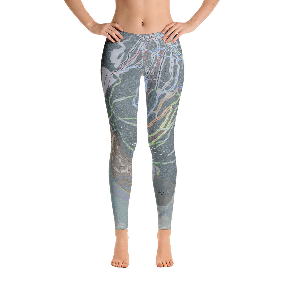 Sugarloaf, Maine Ski Trail Map - Women's Base Layer Bottoms - Powderaddicts