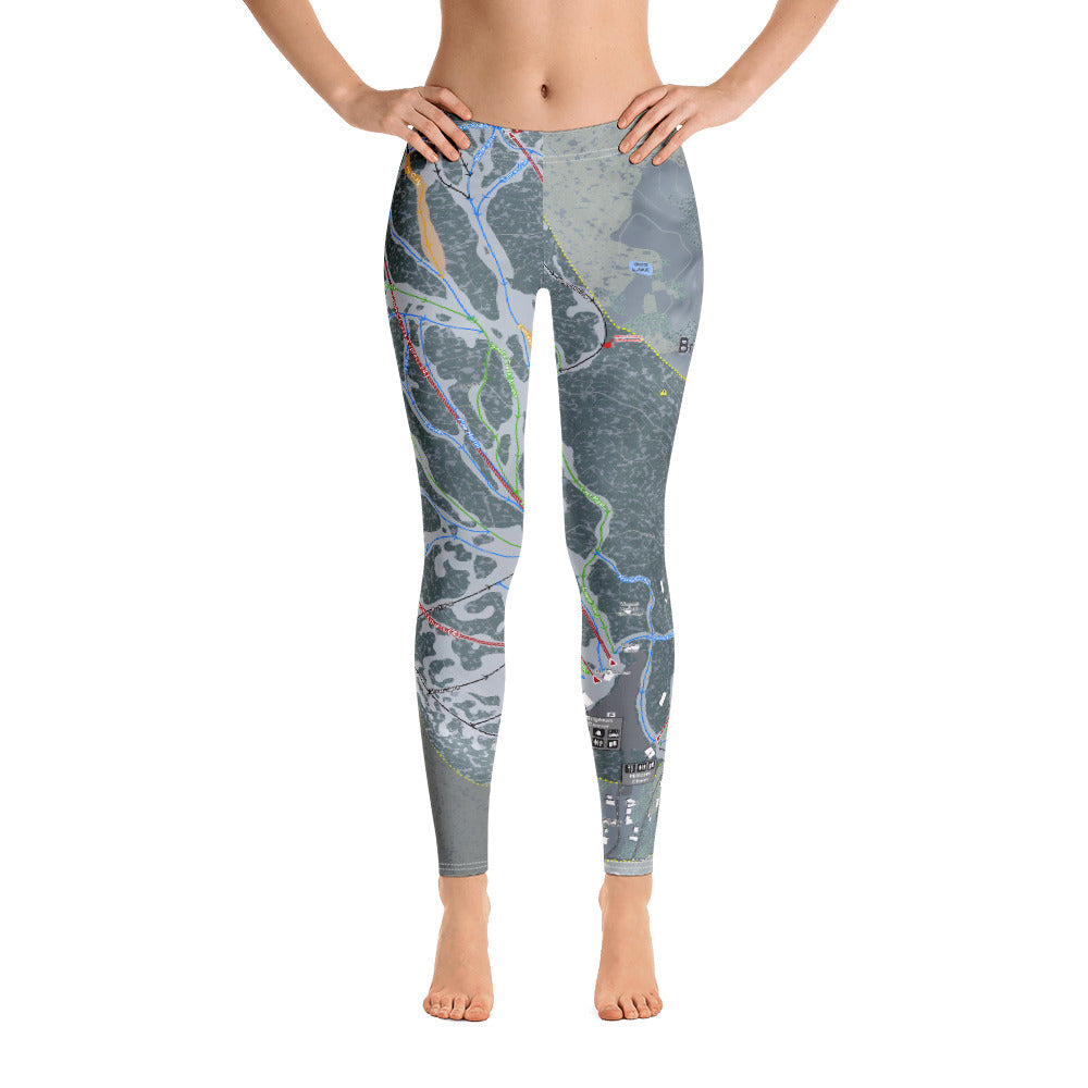 Brighton, Utah Ski Trail Map - Women's Base Layer Bottoms - Powderaddicts