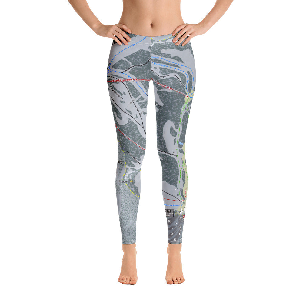 Stevens Pass, Washington Ski Trail Map - Women&#39;s Base Layer Bottoms - Powderaddicts