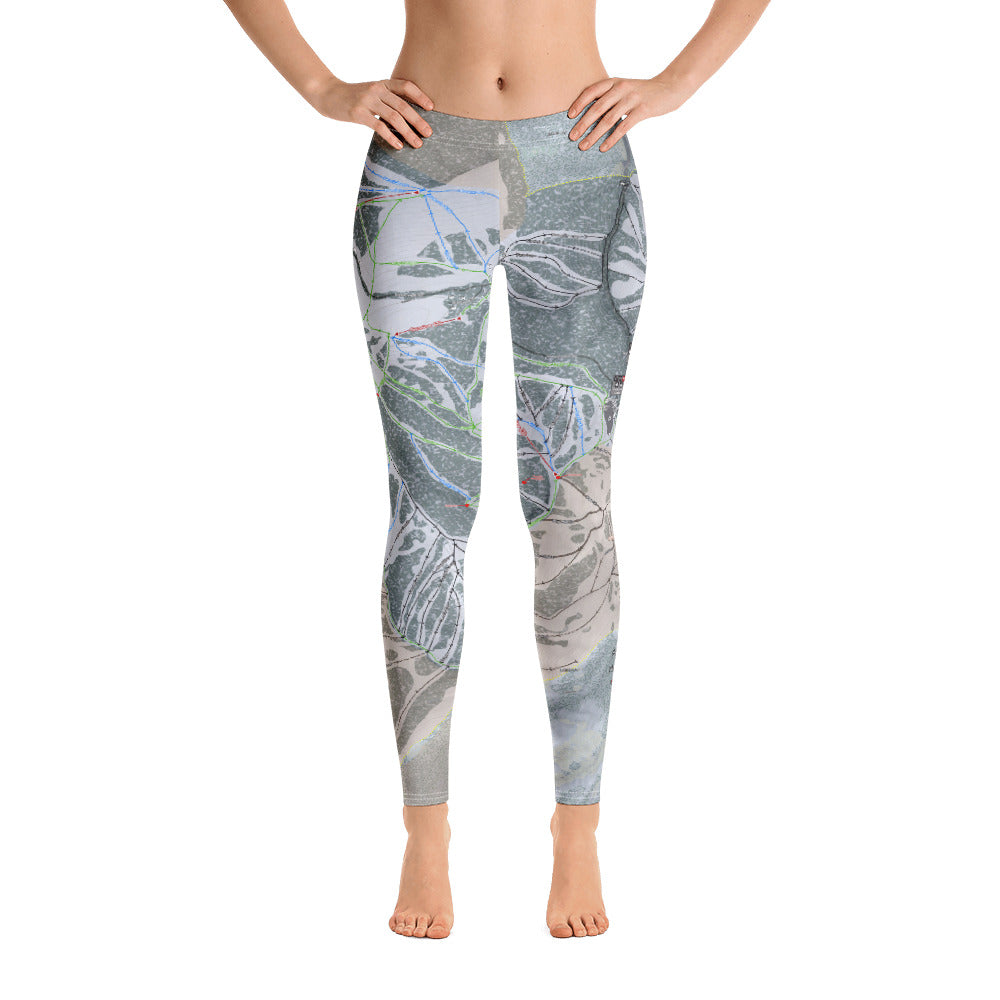Powder Mountain, Utah Ski Trail Map - Women's Base Layer Bottoms - Powderaddicts