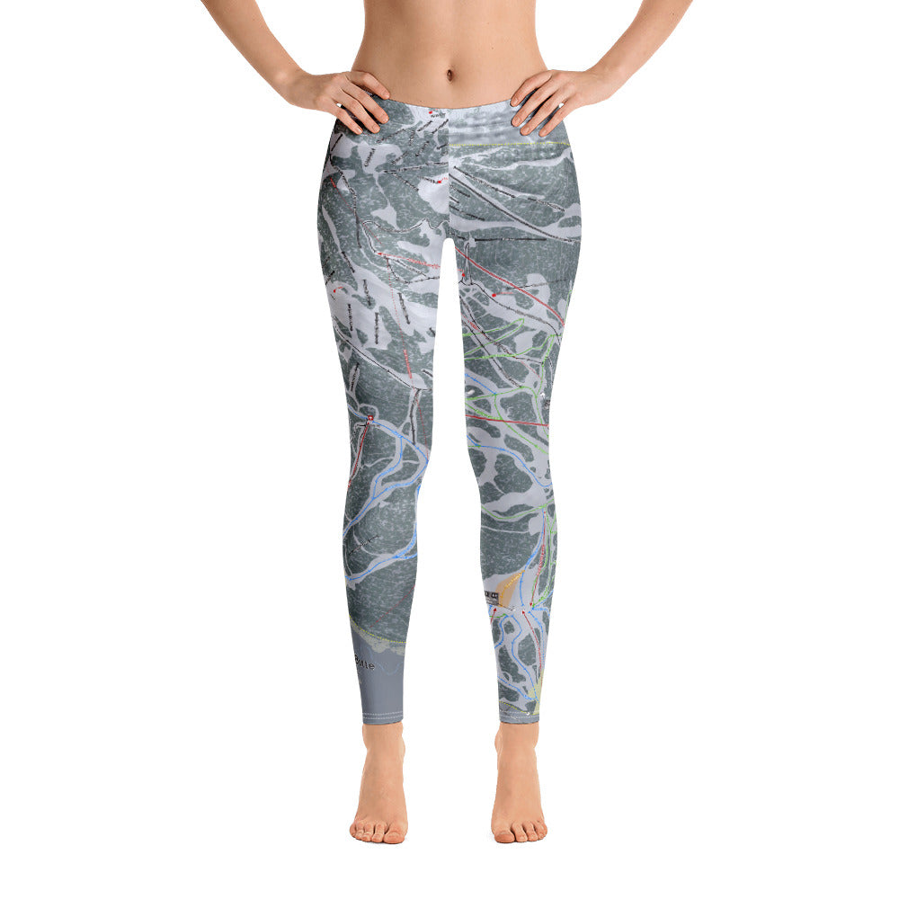 Crested Butte, Colorado Ski Trail Map - Women&#39;s Base Layer Bottoms - Powderaddicts