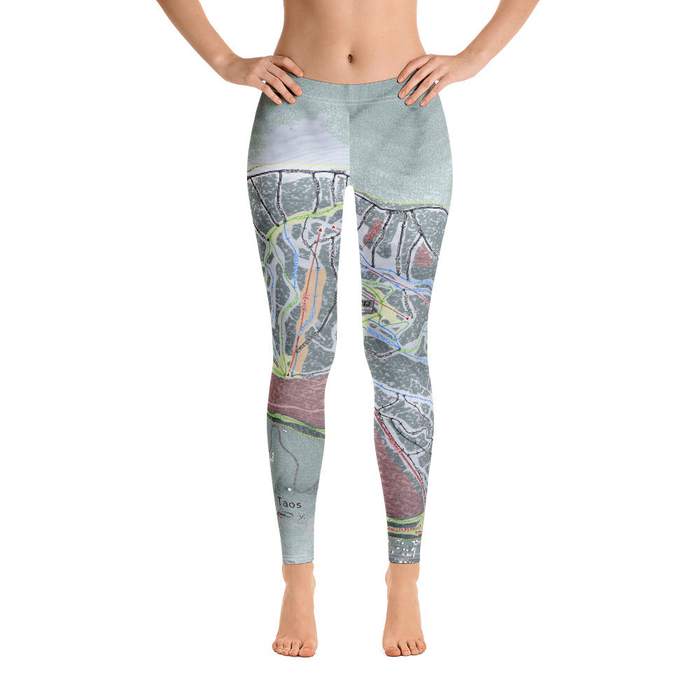 Taos, New Mexico Ski Trail Map - Women&#39;s Base Layer Bottoms - Powderaddicts