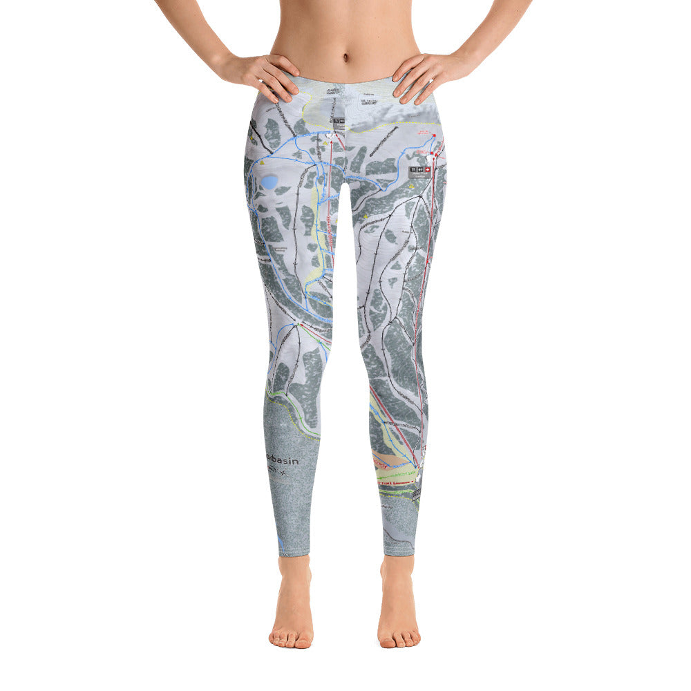 Snowbasin, Utah Ski Trail Map - Women&#39;s Base Layer Bottoms - Powderaddicts