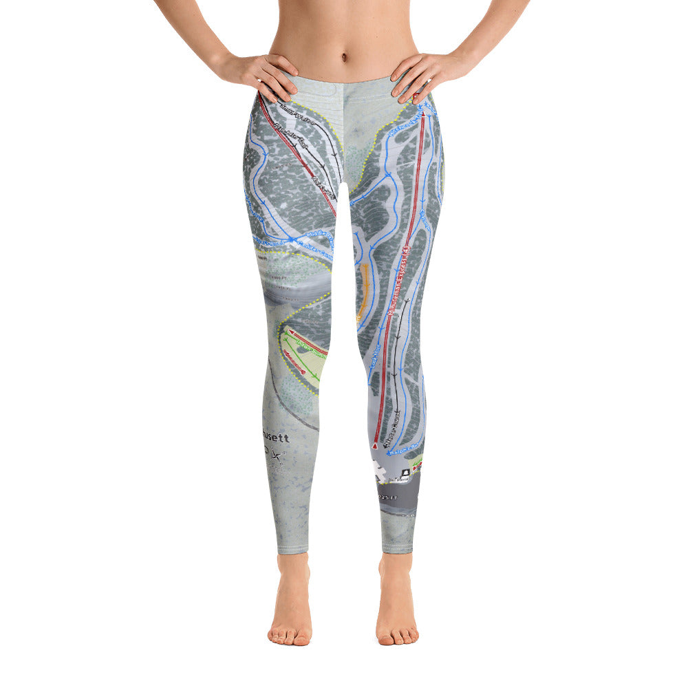 Wachusett, Massachusetts Ski Trail Map - Women's Base Layer Bottoms - Powderaddicts