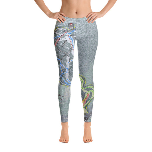 Shawnee Peak, Maine Ski Trail Map - Women's Base Layer Bottoms - Powderaddicts